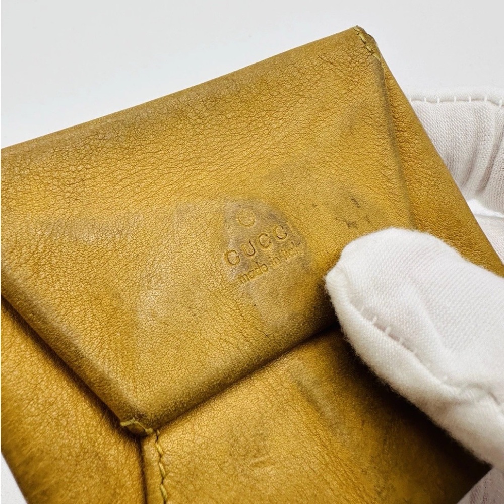 Gucci Ochre Leather coin Wallet